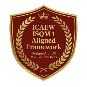 ICAEW ISQM 1 Aligned Framework badge